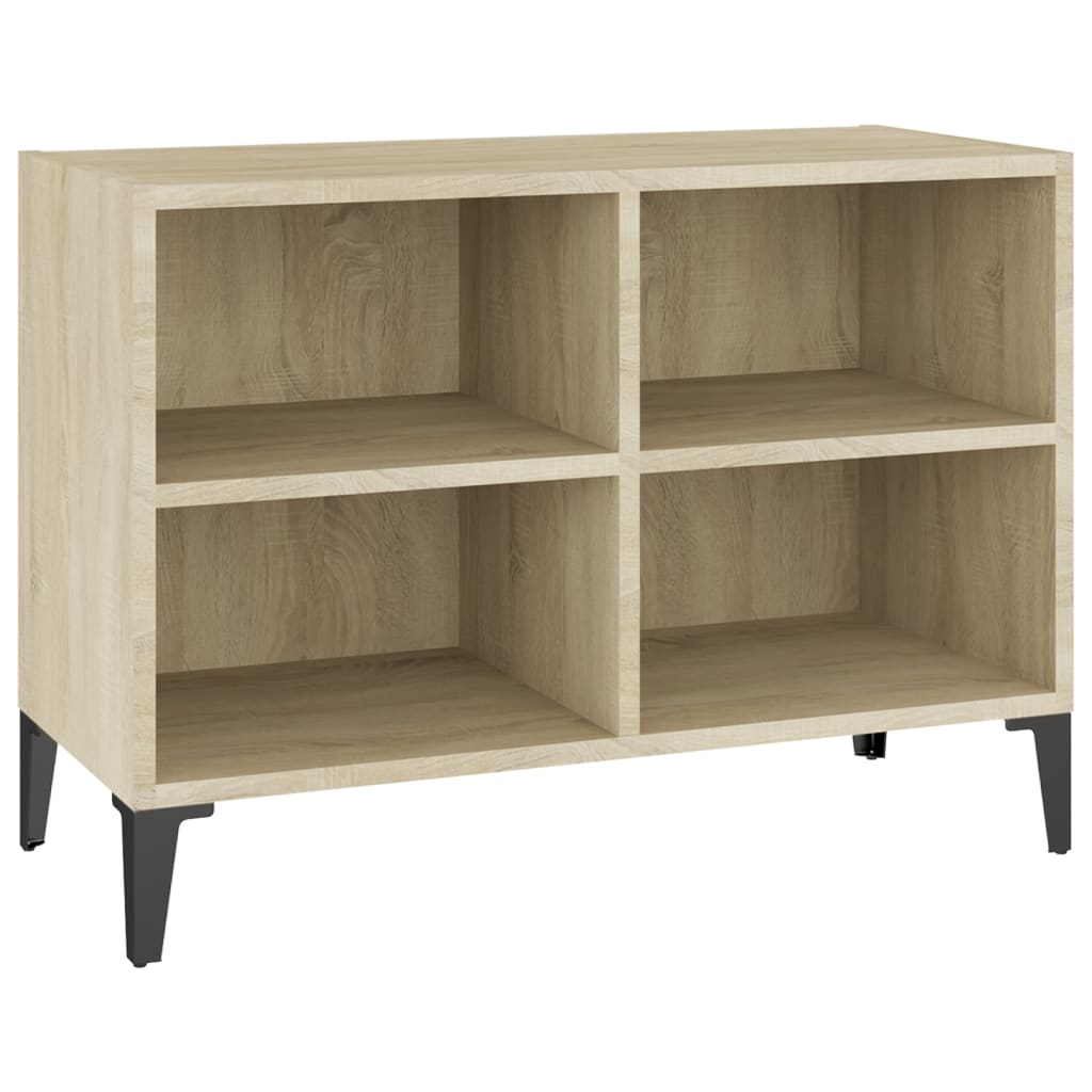 vidaXL Szafka TV, metalowe nóżki, dąb sonoma, 69,5x30x50 cm