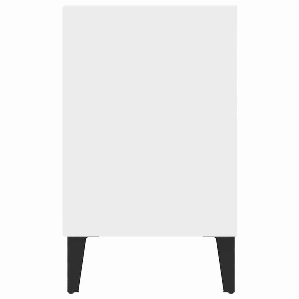 vidaXL Szafka TV, metalowe nóżki, biel, 103,5x30x50 cm