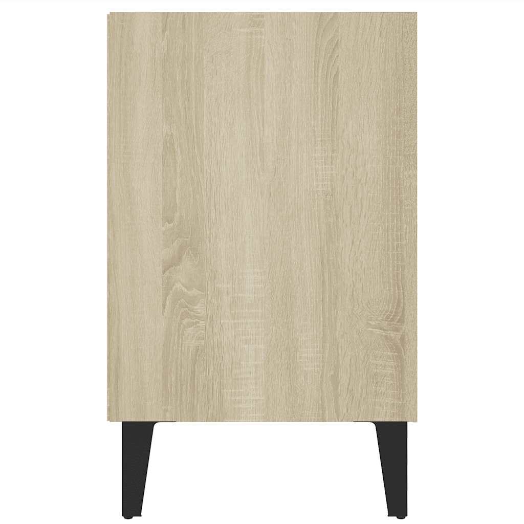 vidaXL Szafka TV, metalowe nóżki, dąb sonoma, 103,5x30x50 cm