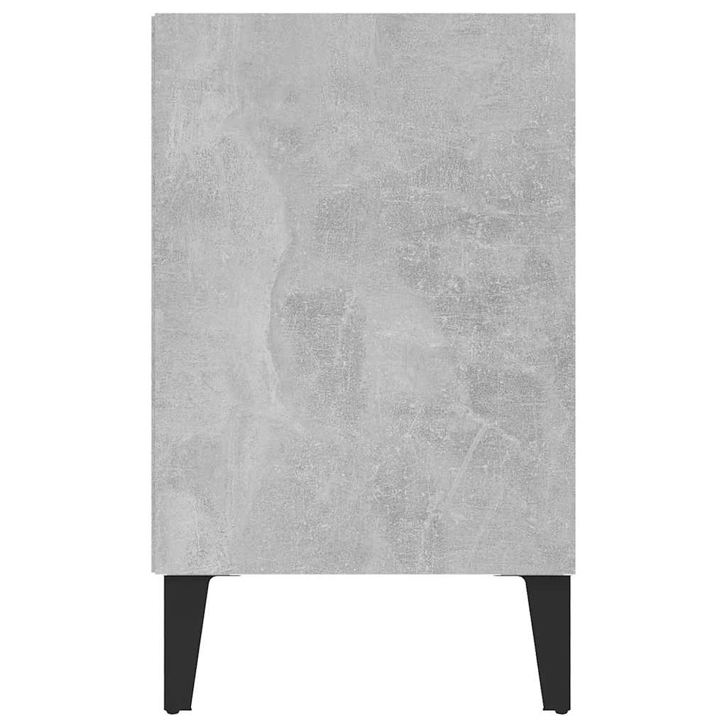 vidaXL Szafka TV, metalowe nóżki, szarość betonu, 103,5x30x50 cm