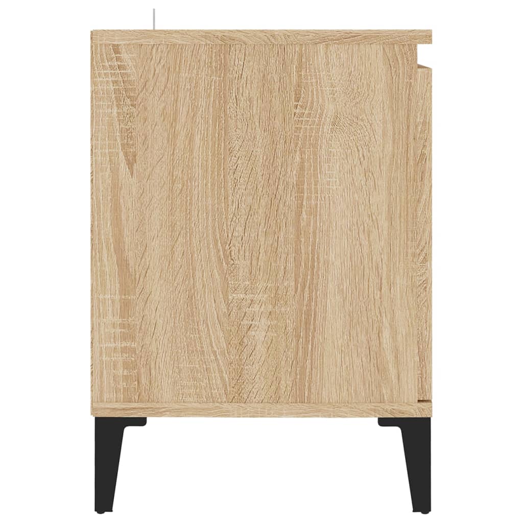 vidaXL Szafka TV, metalowe nóżki, dąb sonoma, 103,5x35x50 cm