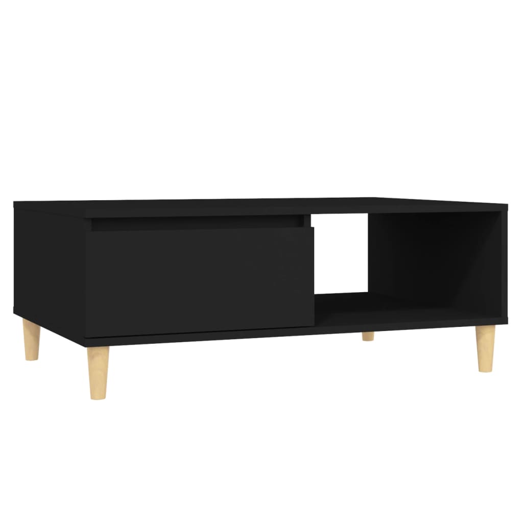 vidaXL Stolik kawowy, czarny, 90x60x35 cm, materiał drewnopochodny