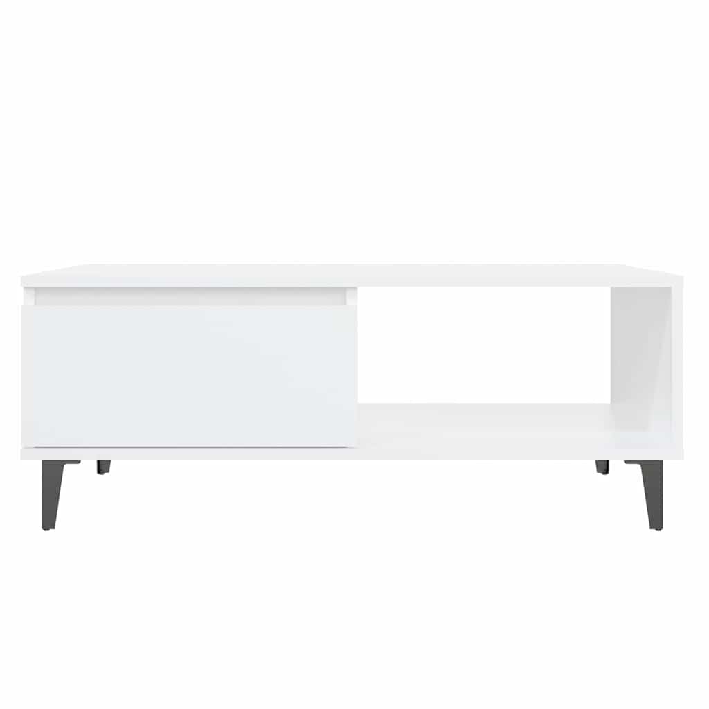vidaXL Stolik kawowy, biały, 90x60x35 cm, materiał drewnopochodny