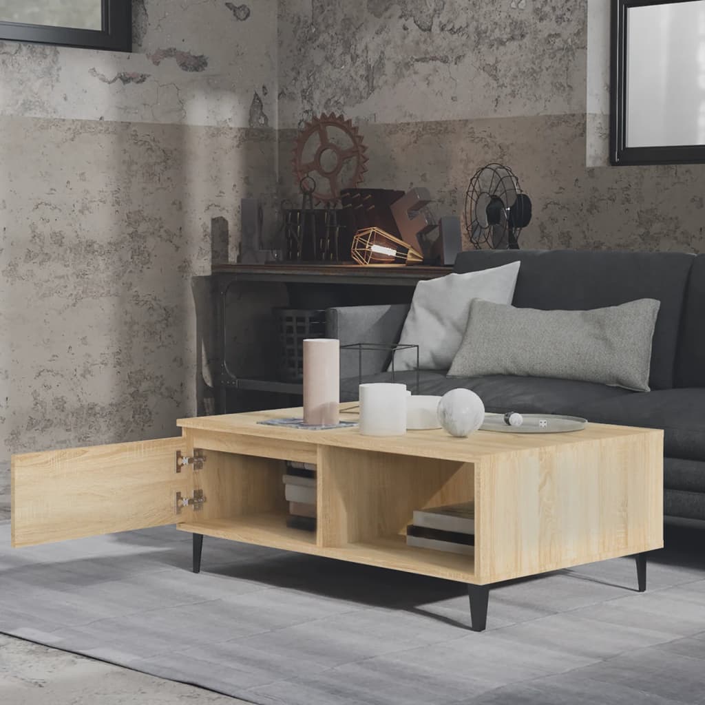 vidaXL Stolik kawowy, dąb sonoma, 90x60x35 cm, materiał drewnopochodny