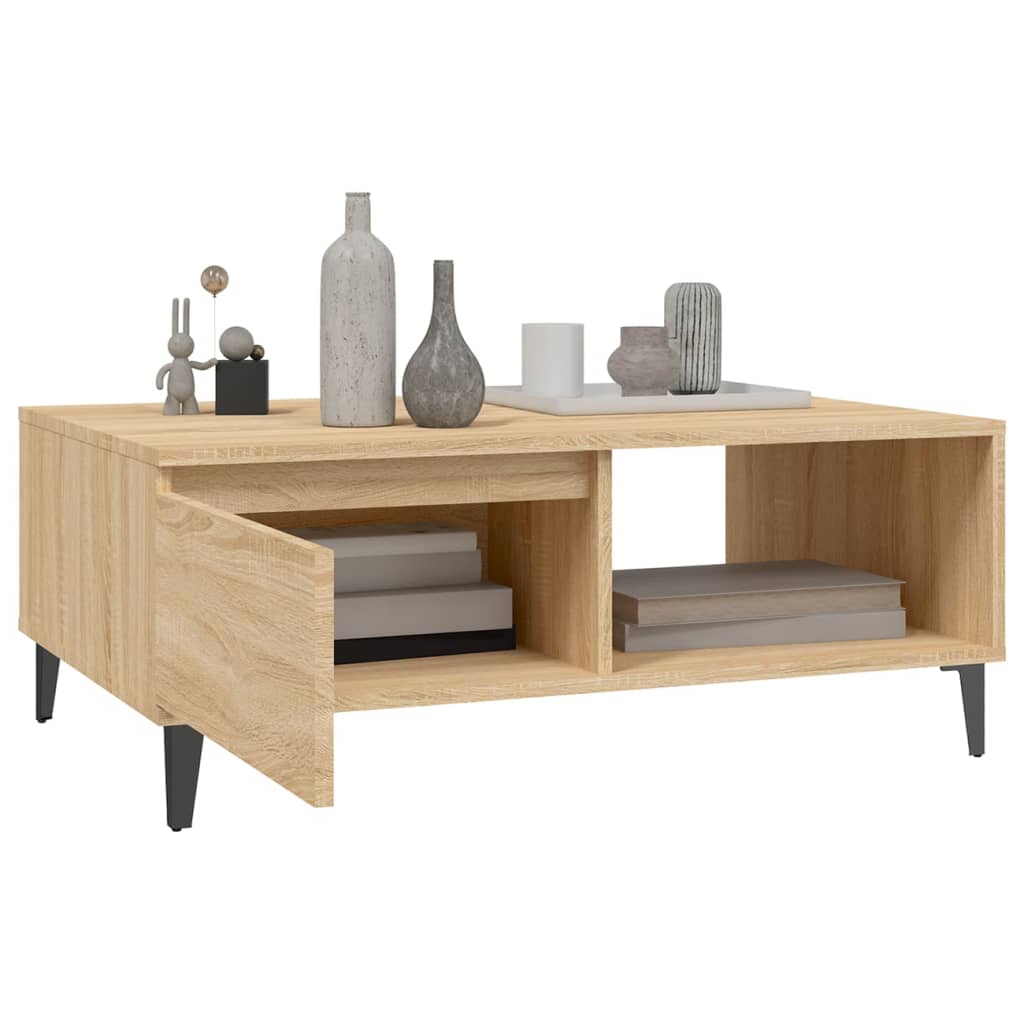 vidaXL Stolik kawowy, dąb sonoma, 90x60x35 cm, materiał drewnopochodny