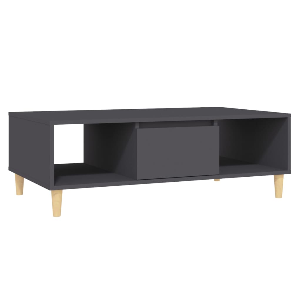 vidaXL Stolik kawowy, szary, 103,5x60x35 cm, materiał drewnopochodny