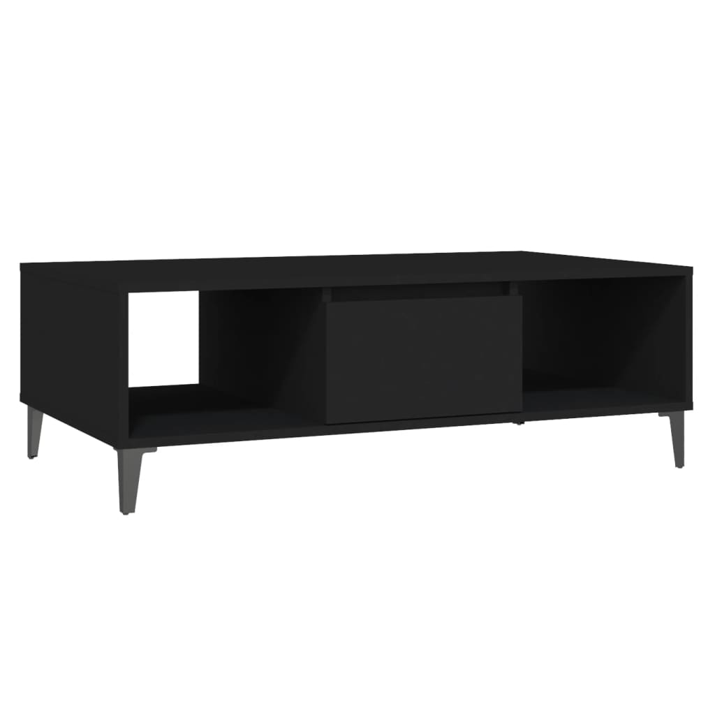 vidaXL Stolik kawowy, czarny, 103,5x60x35 cm, materiał drewnopochodny