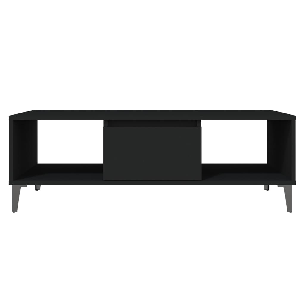 vidaXL Stolik kawowy, czarny, 103,5x60x35 cm, materiał drewnopochodny