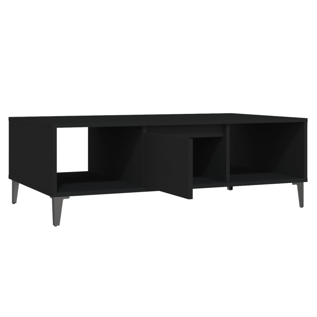 vidaXL Stolik kawowy, czarny, 103,5x60x35 cm, materiał drewnopochodny