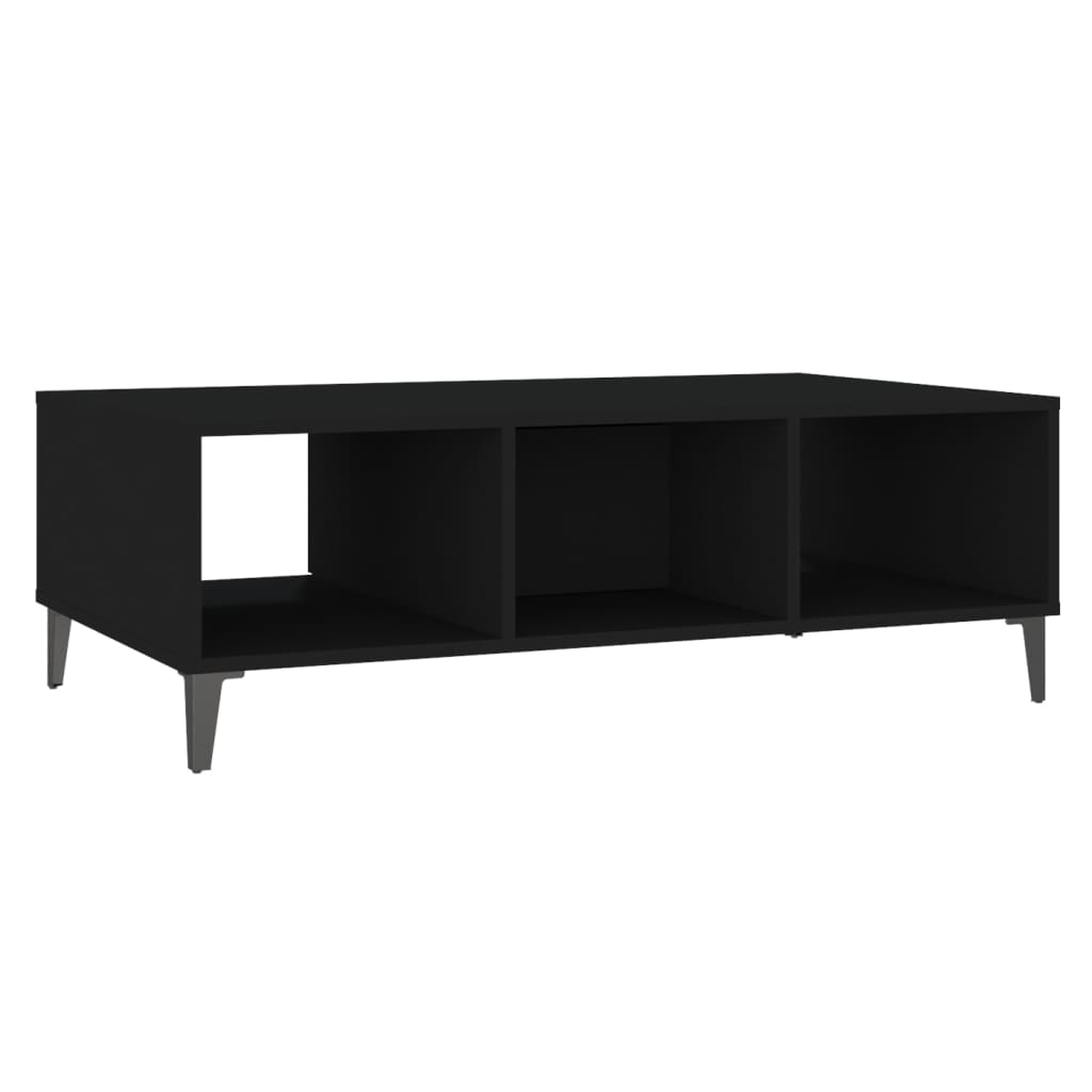 vidaXL Stolik kawowy, czarny, 103,5x60x35 cm, materiał drewnopochodny