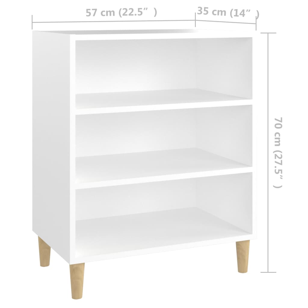 vidaXL Szafka, biała, 57x35x70 cm, materiał drewnopochodny
