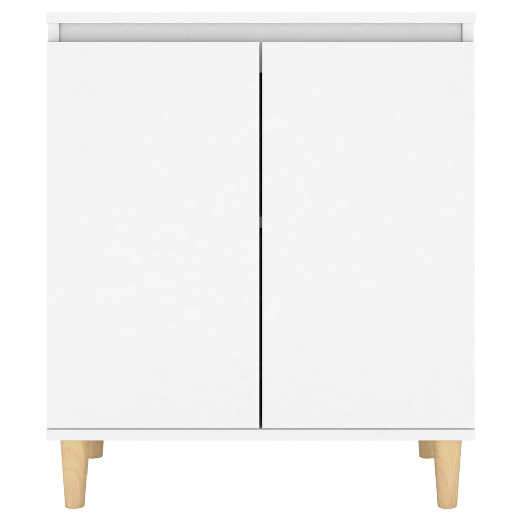 vidaXL Szafka z drewnianymi nóżkami, biała 60x35x70 cm