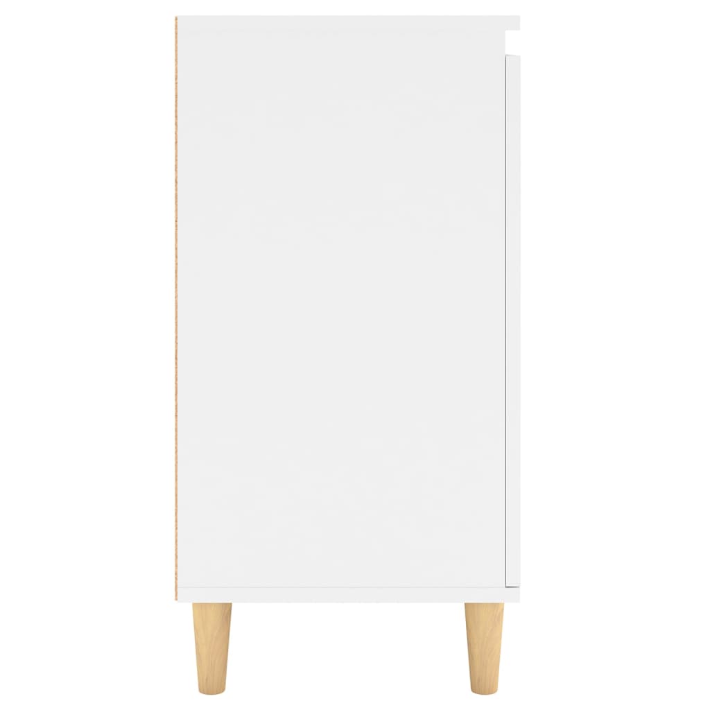 vidaXL Szafka z drewnianymi nóżkami, biała 60x35x70 cm