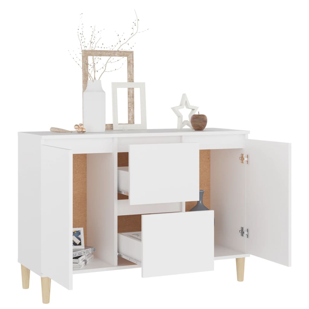 vidaXL Szafka, biała, 101x35x70 cm, materiał drewnopochodny