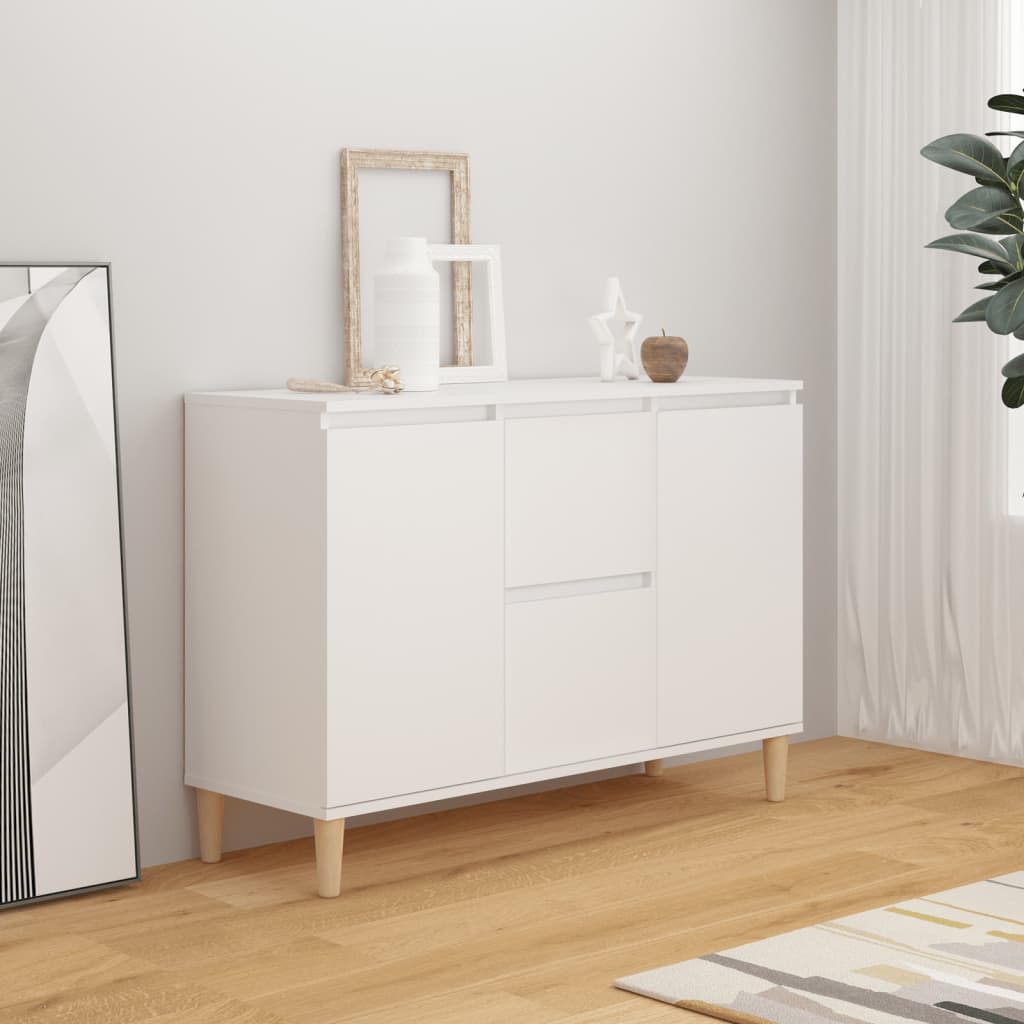 vidaXL Szafka, biała, 101x35x70 cm, materiał drewnopochodny