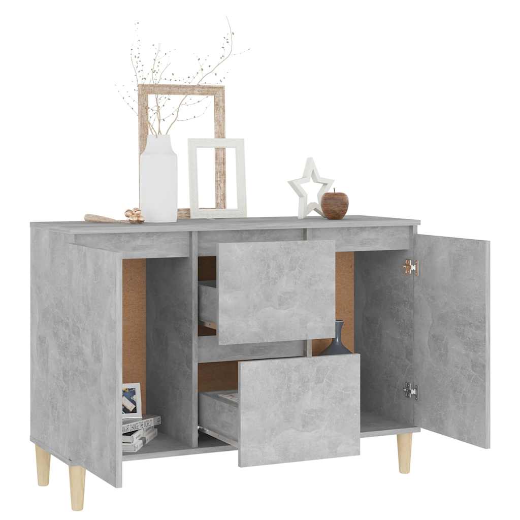 vidaXL Szafka, szarość betonu, 101x35x70 cm, materiał drewnopochodny