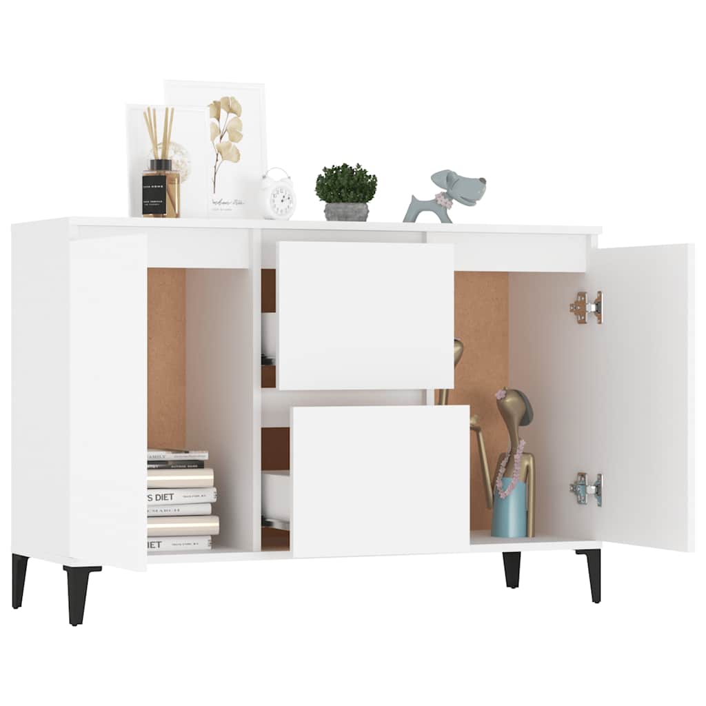 vidaXL Szafka, biała, 102x35x70 cm, materiał drewnopochodny