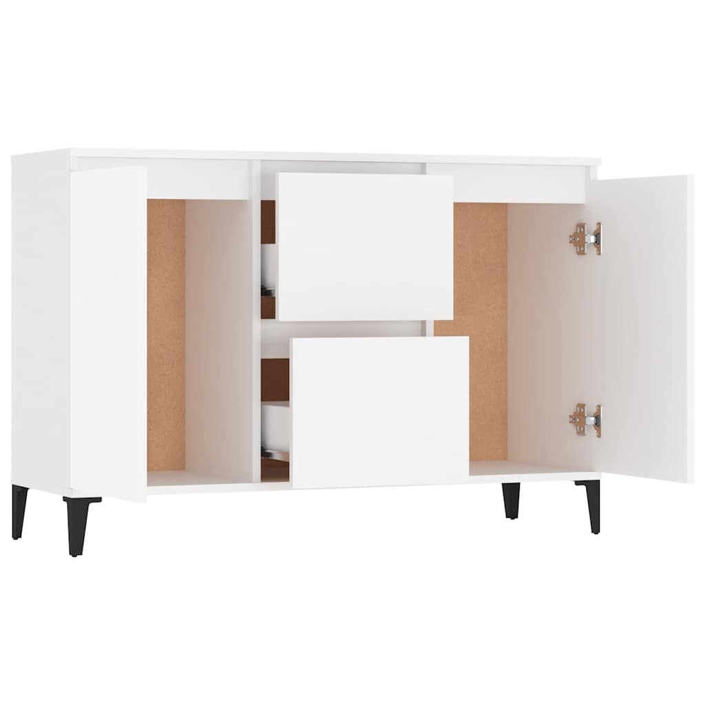 vidaXL Szafka, biała, 102x35x70 cm, materiał drewnopochodny