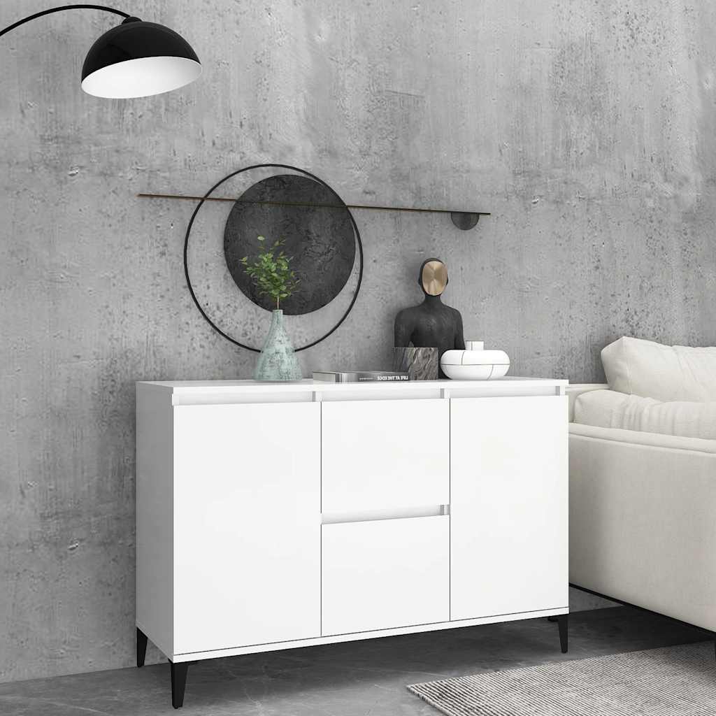 vidaXL Szafka, biała, 102x35x70 cm, materiał drewnopochodny