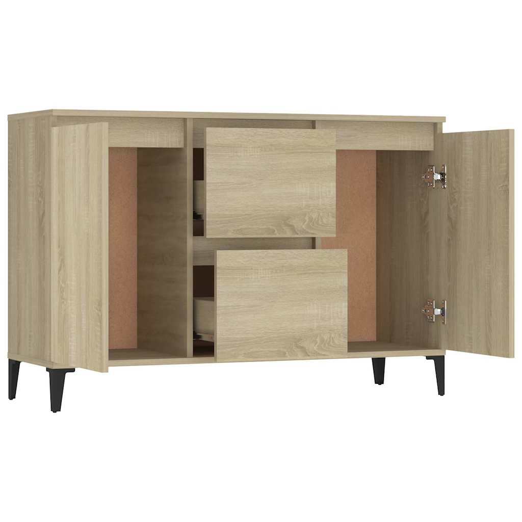 vidaXL Szafka, dąb sonoma, 102x35x70 cm, materiał drewnopochodny