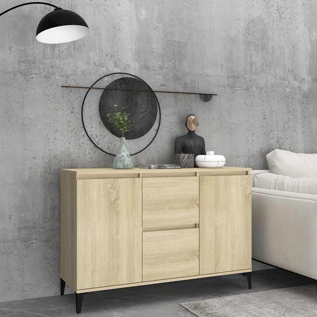 vidaXL Szafka, dąb sonoma, 102x35x70 cm, materiał drewnopochodny