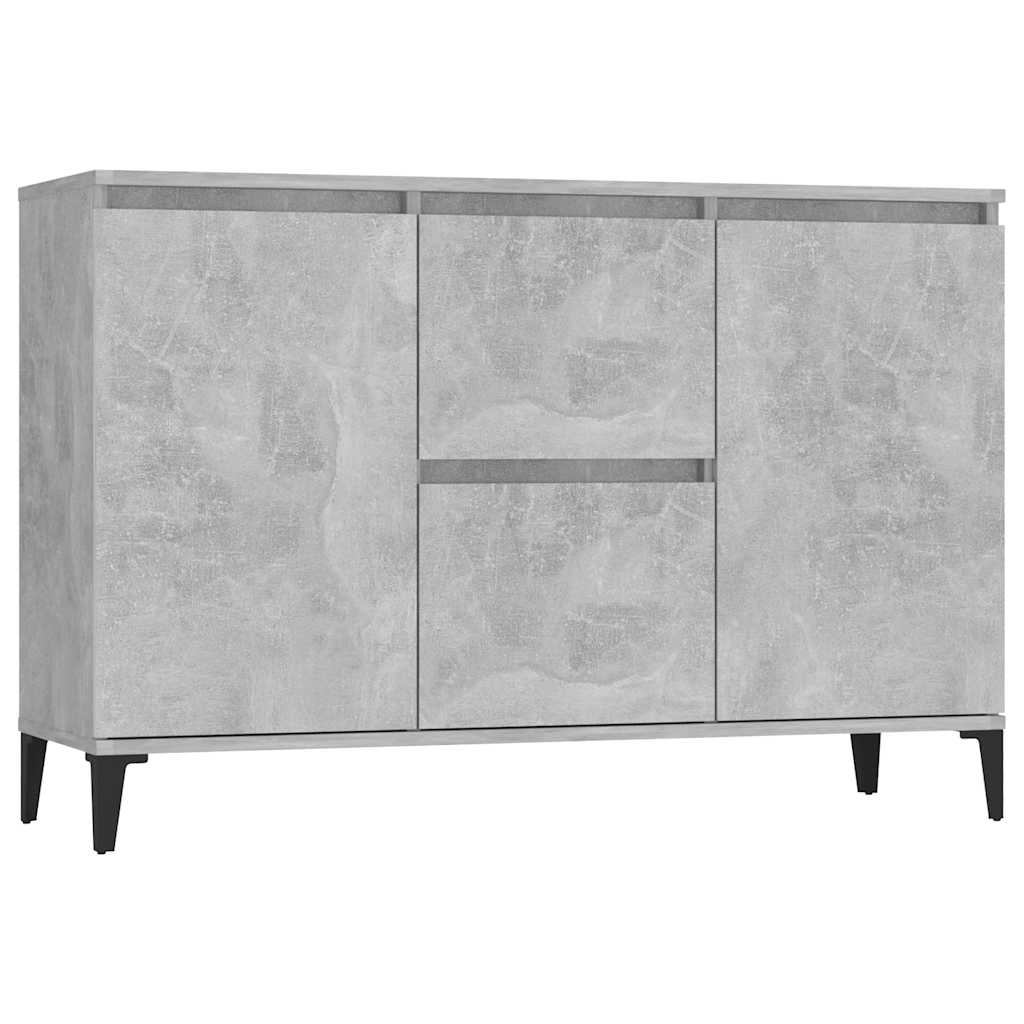 vidaXL Szafka, szarość betonu, 102x35x70 cm, materiał drewnopochodny