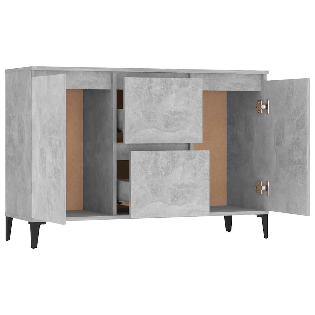 vidaXL Szafka, szarość betonu, 102x35x70 cm, materiał drewnopochodny