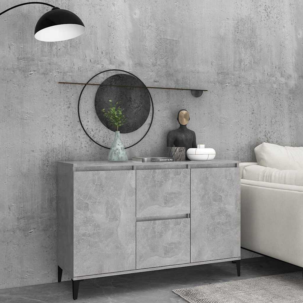 vidaXL Szafka, szarość betonu, 102x35x70 cm, materiał drewnopochodny
