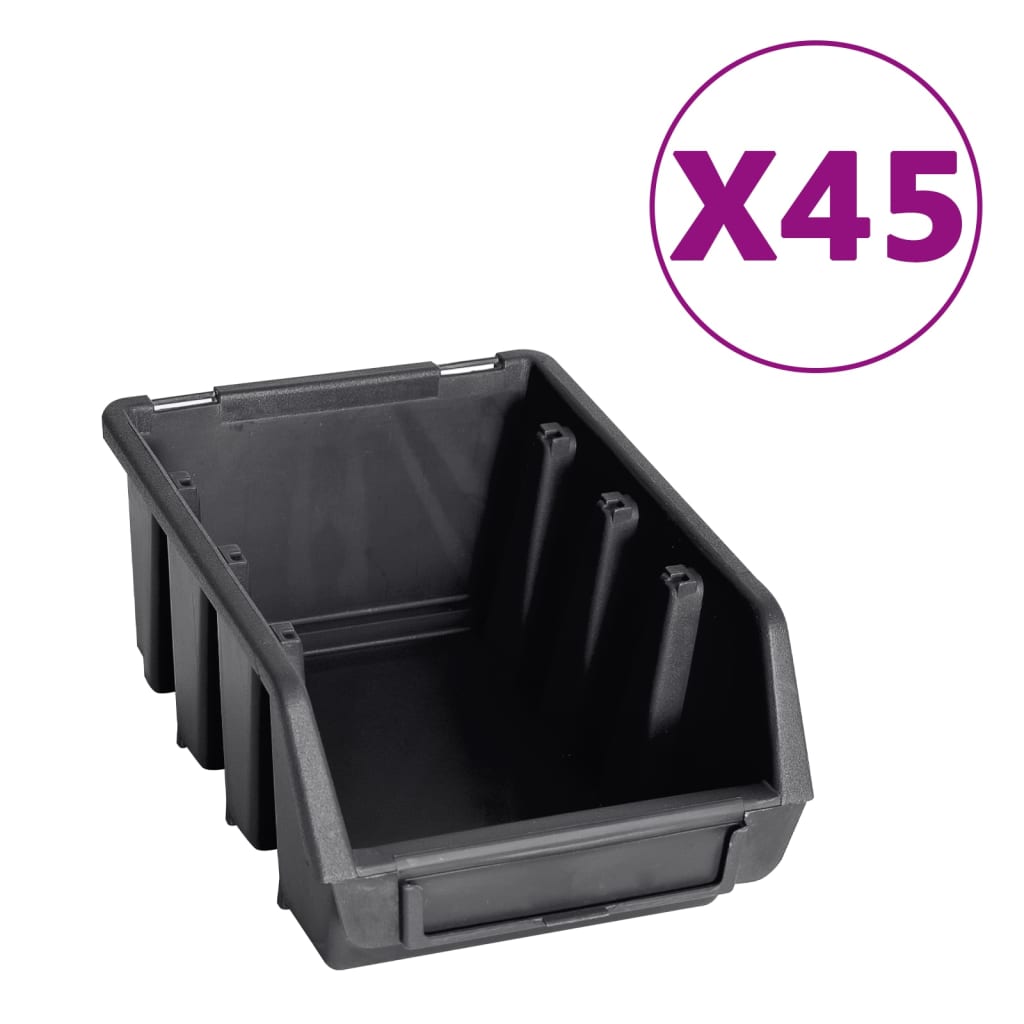 vidaXL 96-częściowy organizer na panelach ściennych, czerwono-czarny