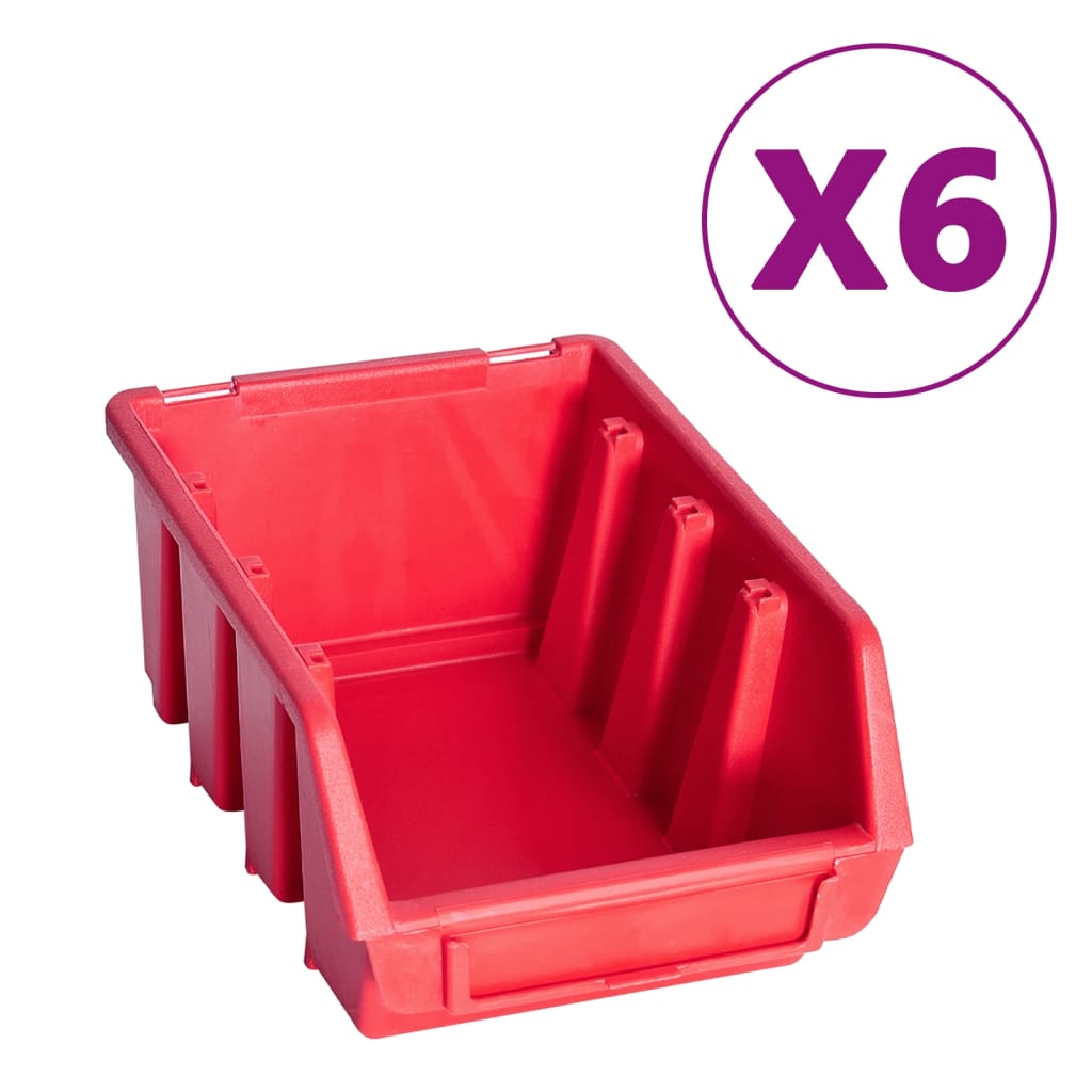 vidaXL 39-częściowy organizer na panelach ściennych, czerwono-czarny
