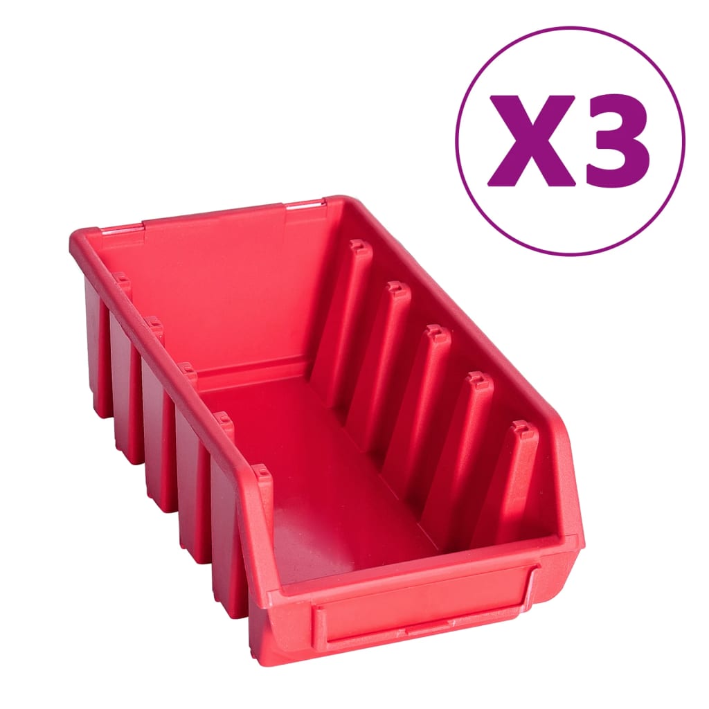 vidaXL 34-częściowy organizer na panelach ściennych, czerwono-czarny