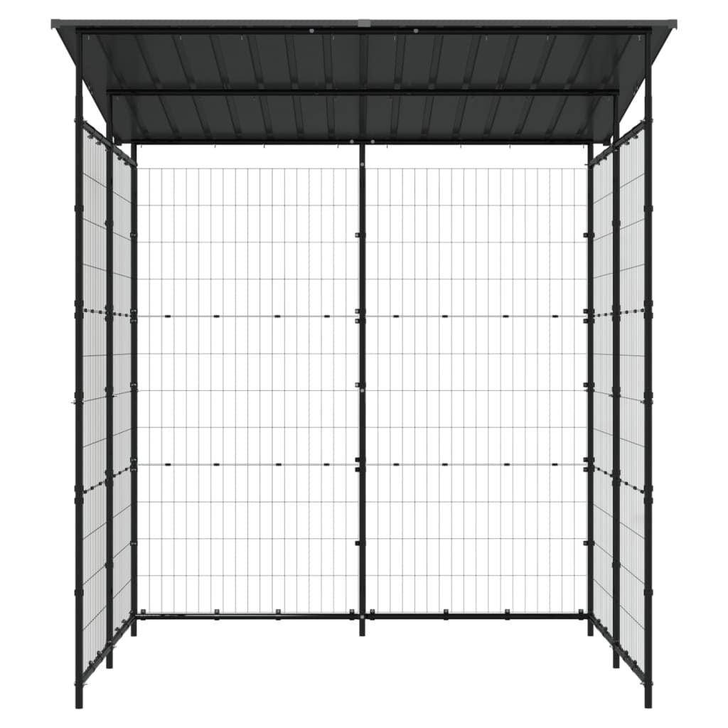 vidaXL Wiata rowerowa, 190x190x222 cm, stalowa, czarna