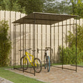 vidaXL Wiata rowerowa, 190x190x222 cm, stalowa, czarna