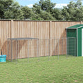 vidaXL Kojec dla psa, srebrny, 330x110x110 cm, stalowy