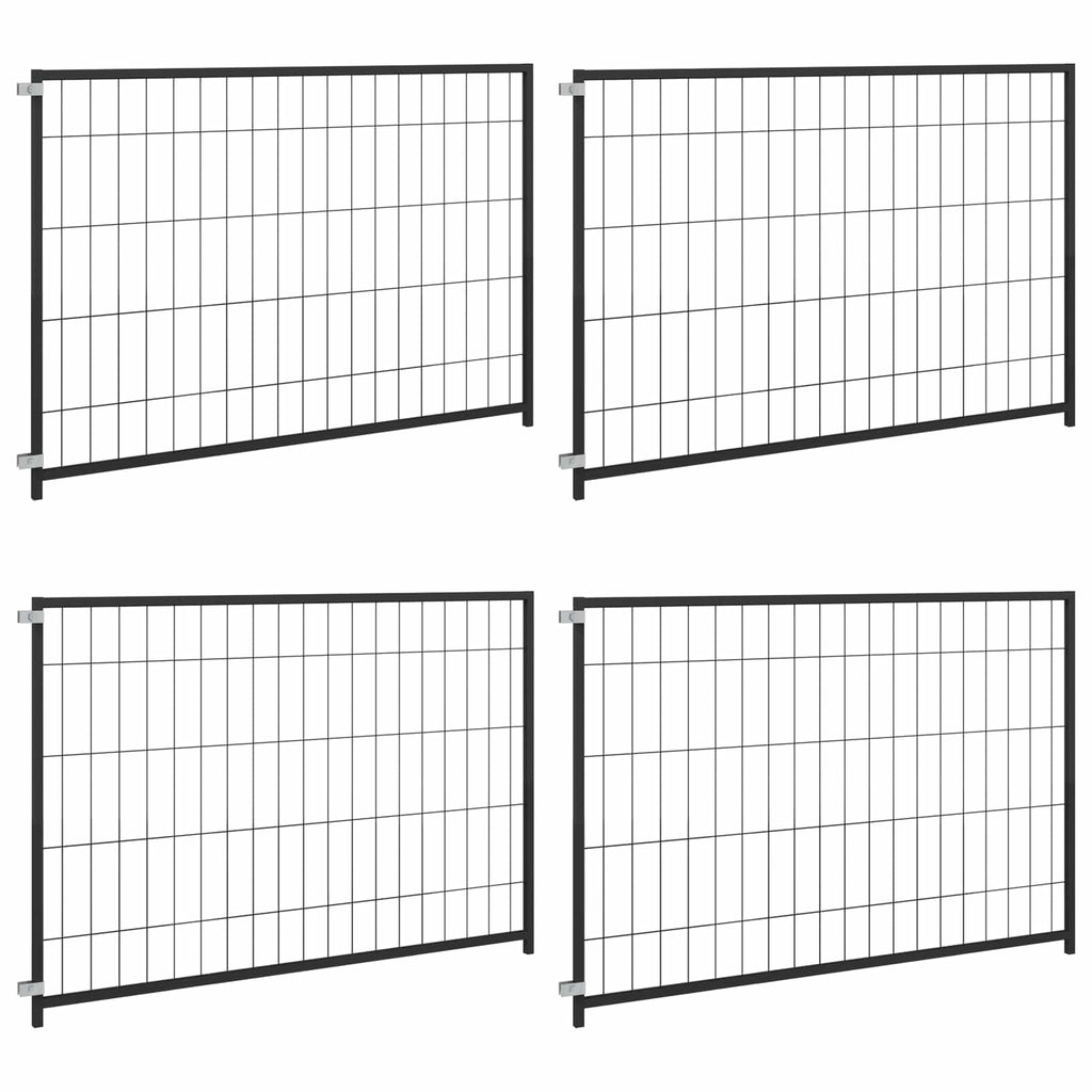 vidaXL Klatka dla zwierząt bez drzwi Czarny 300 x 100 x 70 cm Stal