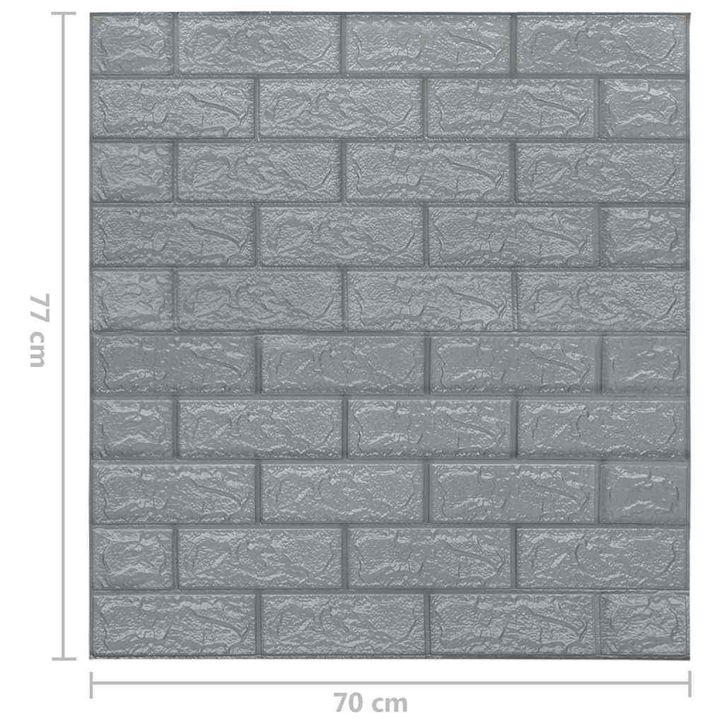 vidaXL Panele 3D z imitacją cegły, samoprzylepne, 40 szt., antracytowe