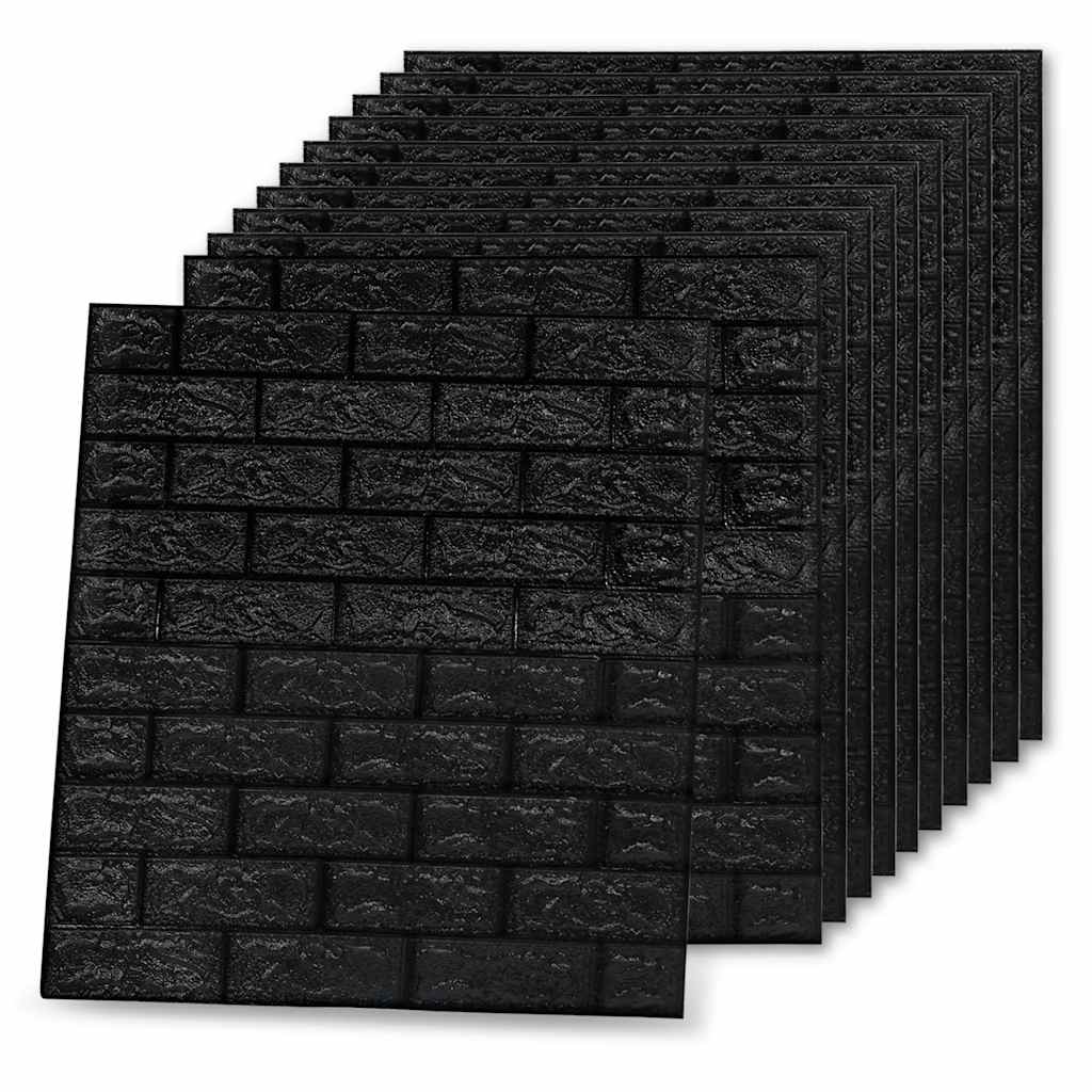 vidaXL Panele 3D z imitacją cegły, samoprzylepne, 20 szt., czarne