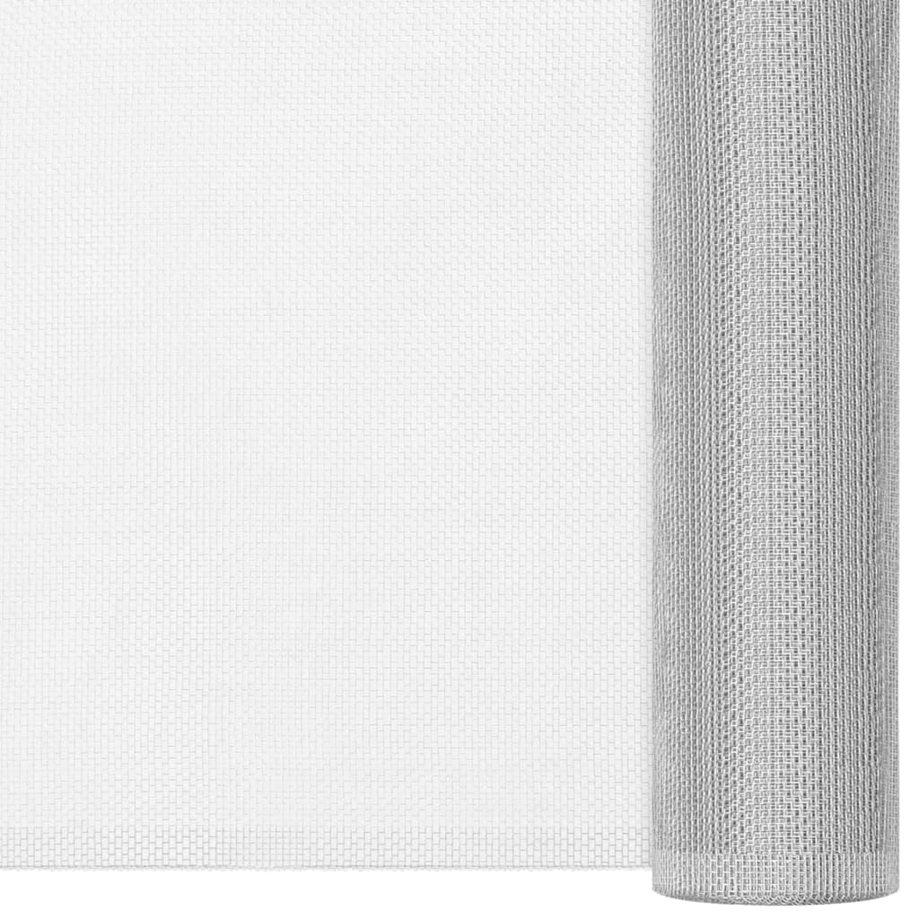 vidaXL Siatka aluminiowa, 60 x 2000 cm, srebrna