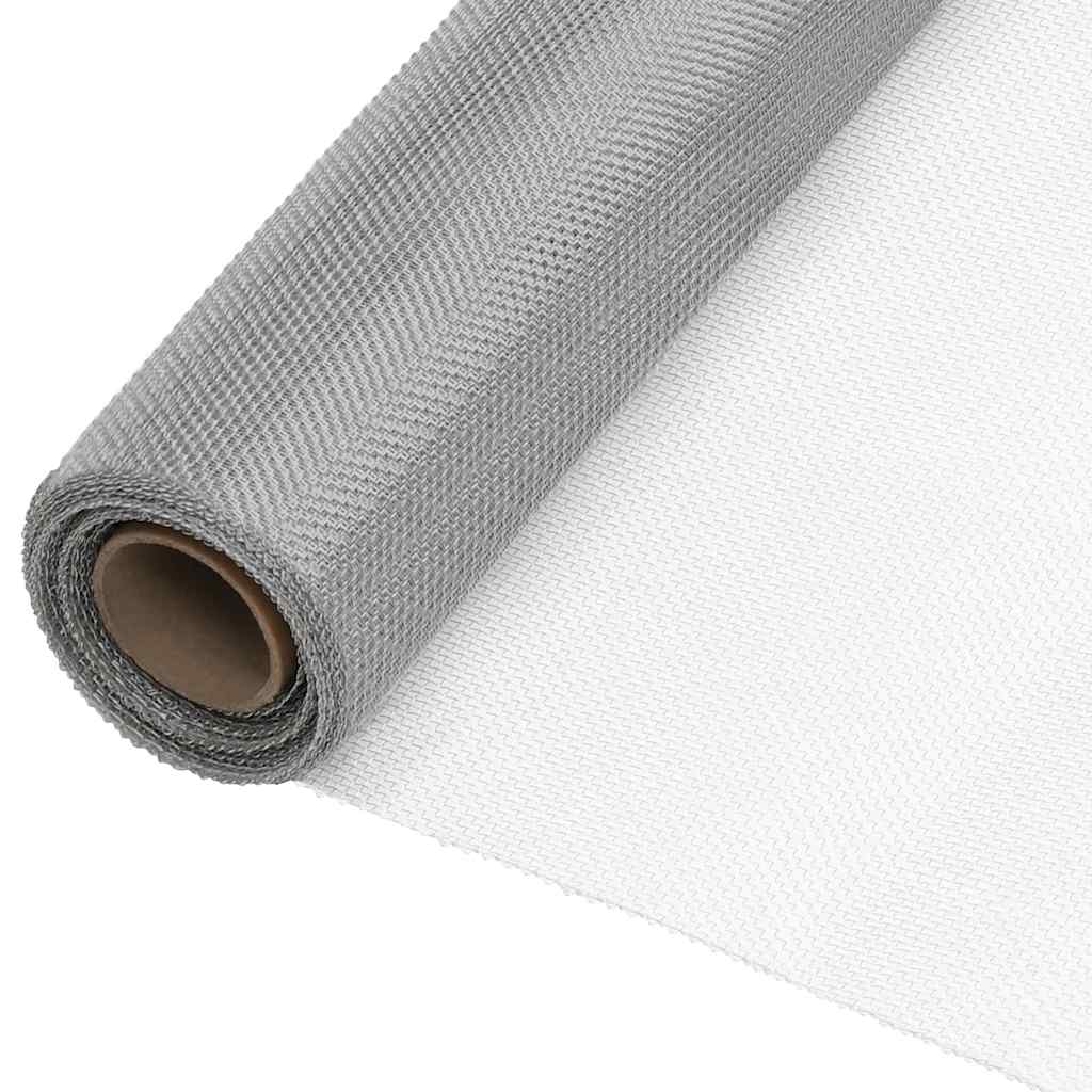 vidaXL Siatka ze stali nierdzewnej, 112 x 2000 cm, srebrna