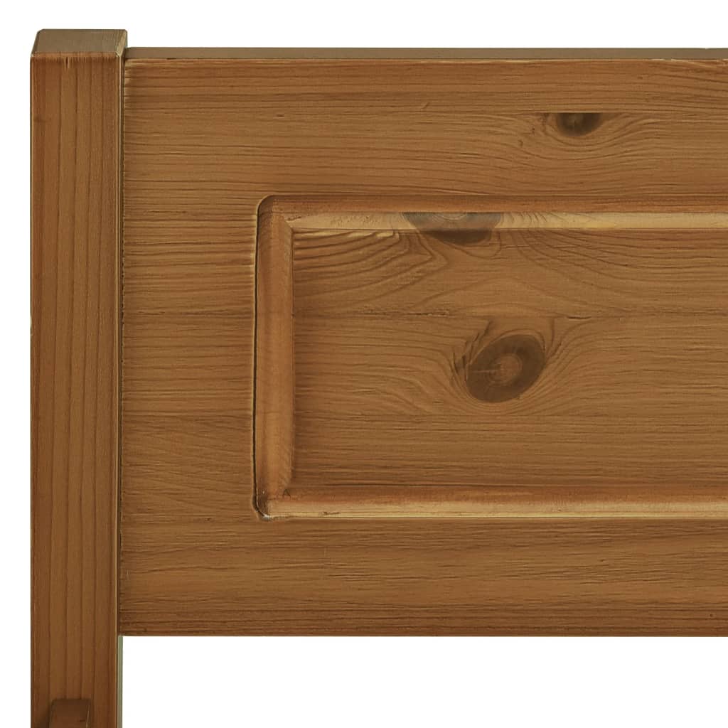 vidaXL Rama łóżka z litego drewna sosnowego, miodowy brąz, 200x200 cm
