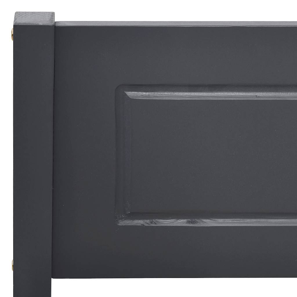 vidaXL Rama łóżka z litego drewna sosnowego, szara, 160 x 200 cm