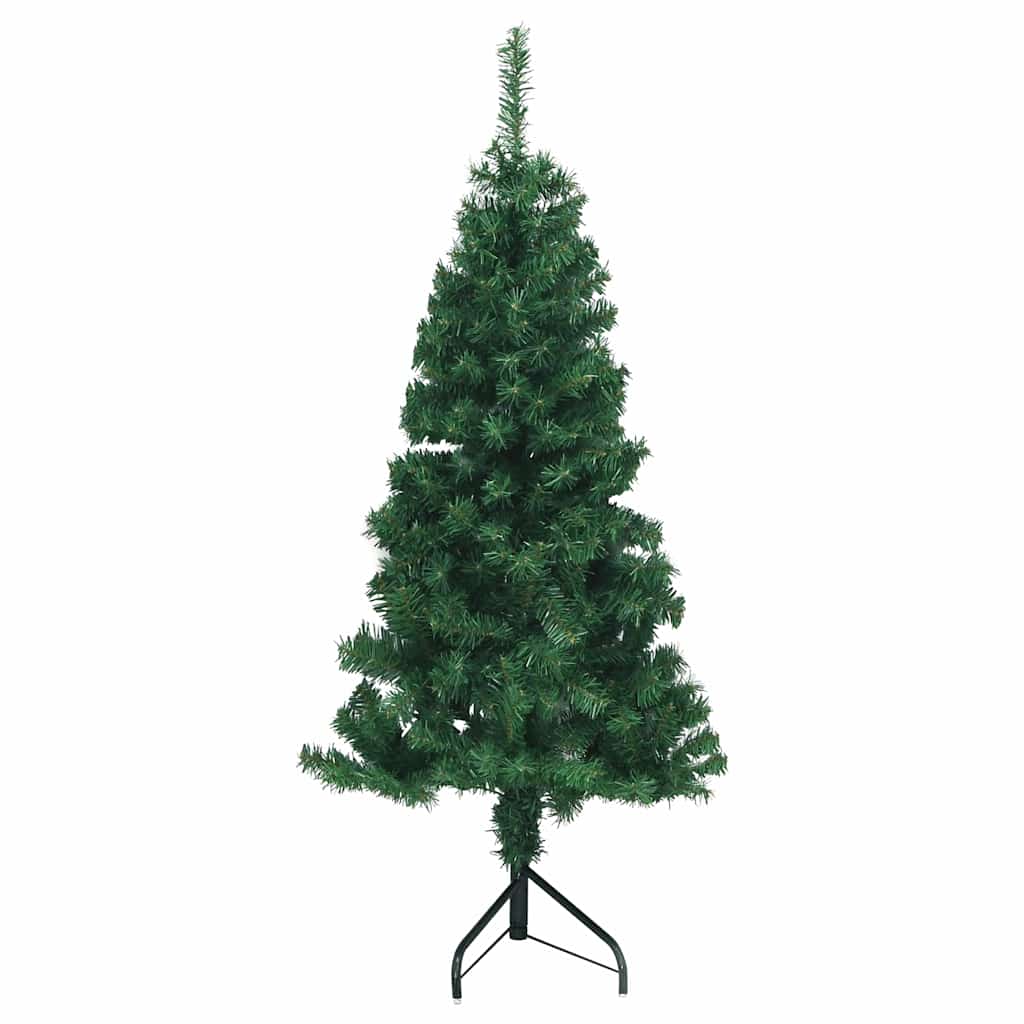vidaXL Sztuczna choinka narożna, zielona, 150 cm, PVC