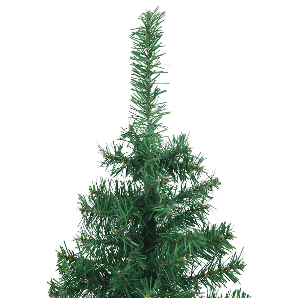 vidaXL Sztuczna choinka narożna, zielona, 150 cm, PVC