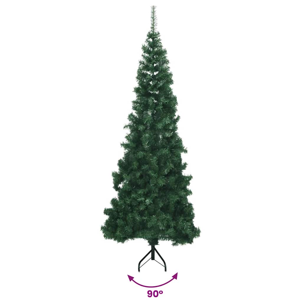 vidaXL Sztuczna choinka narożna, zielona, 180 cm, PVC