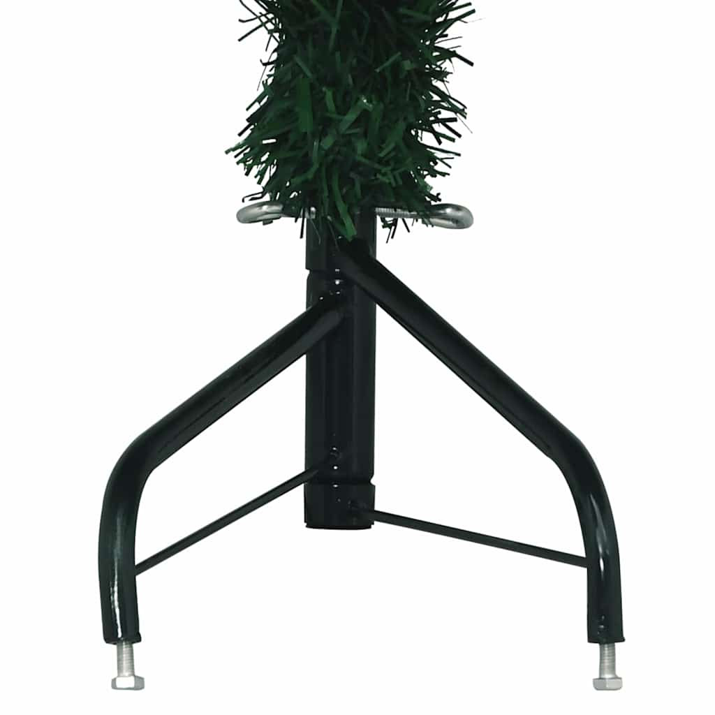 vidaXL Sztuczna choinka narożna, zielona, 180 cm, PVC