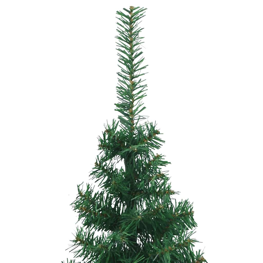vidaXL Sztuczna choinka narożna, zielona, 180 cm, PVC