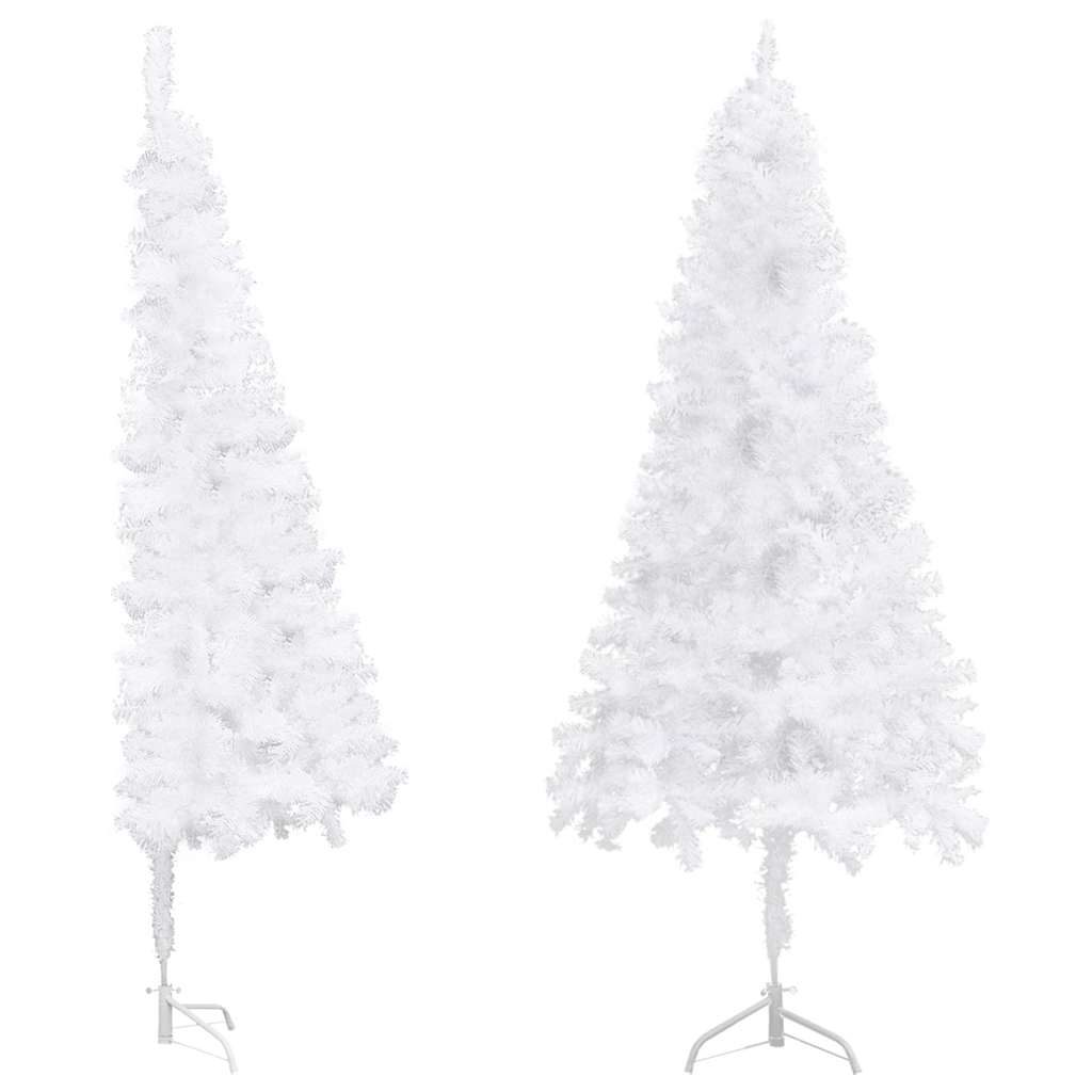 vidaXL Sztuczne choinki PVC, Steel White
