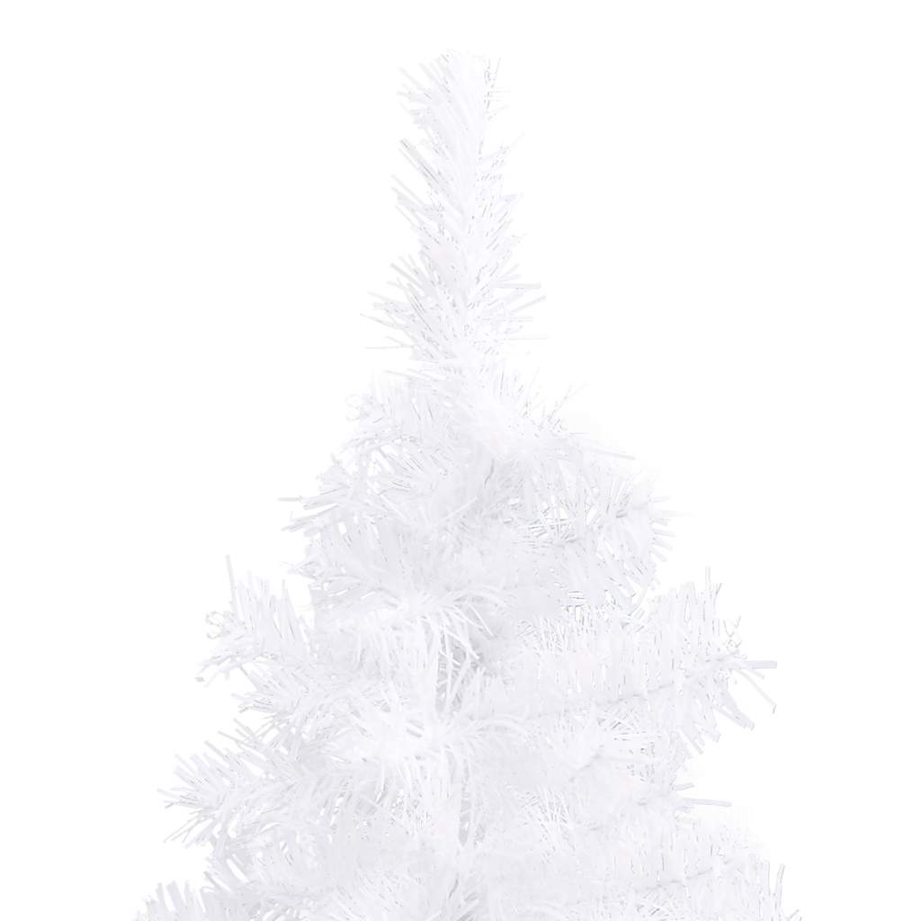 vidaXL Sztuczne choinki PVC, Steel White