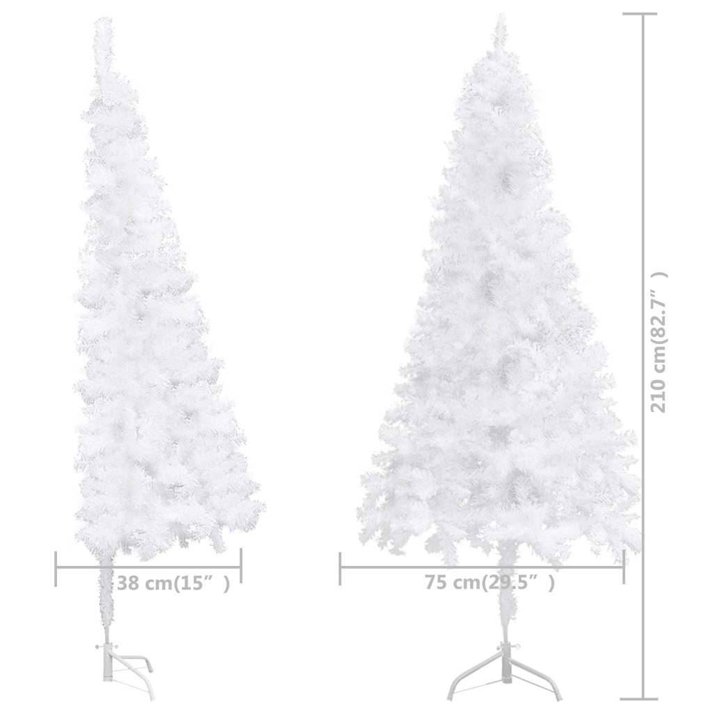 vidaXL Sztuczne choinki PVC, Steel White