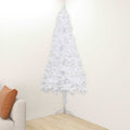 vidaXL Sztuczne choinki PVC, Steel White